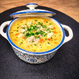 Ciorbă de pui a la grec