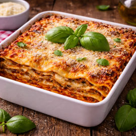 Lasagna cu carne de vită la cuptor