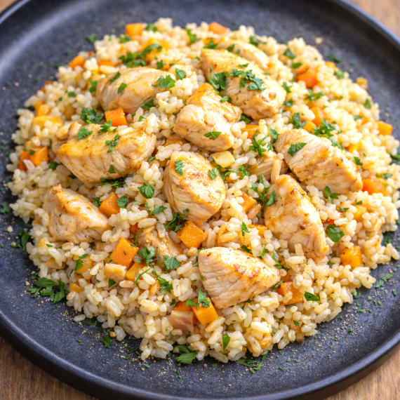 Pilaf cu piept de pui