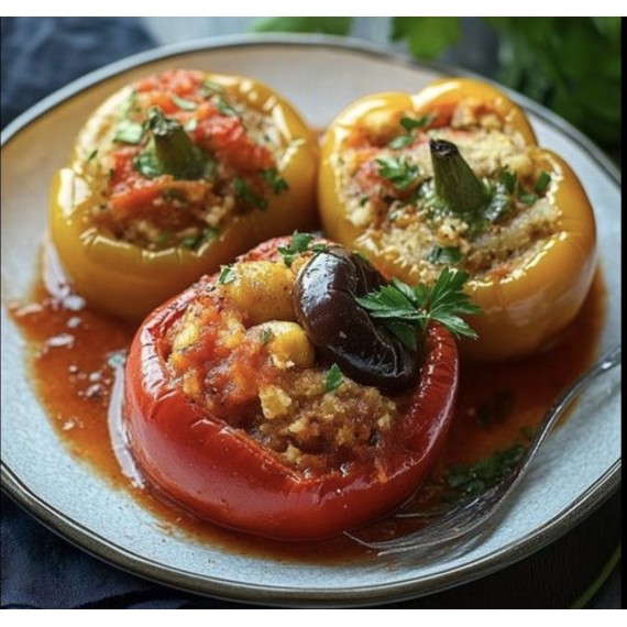 Ardei umpluți cu orez și legume