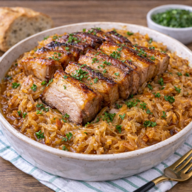 Varză acră cu piept de porc